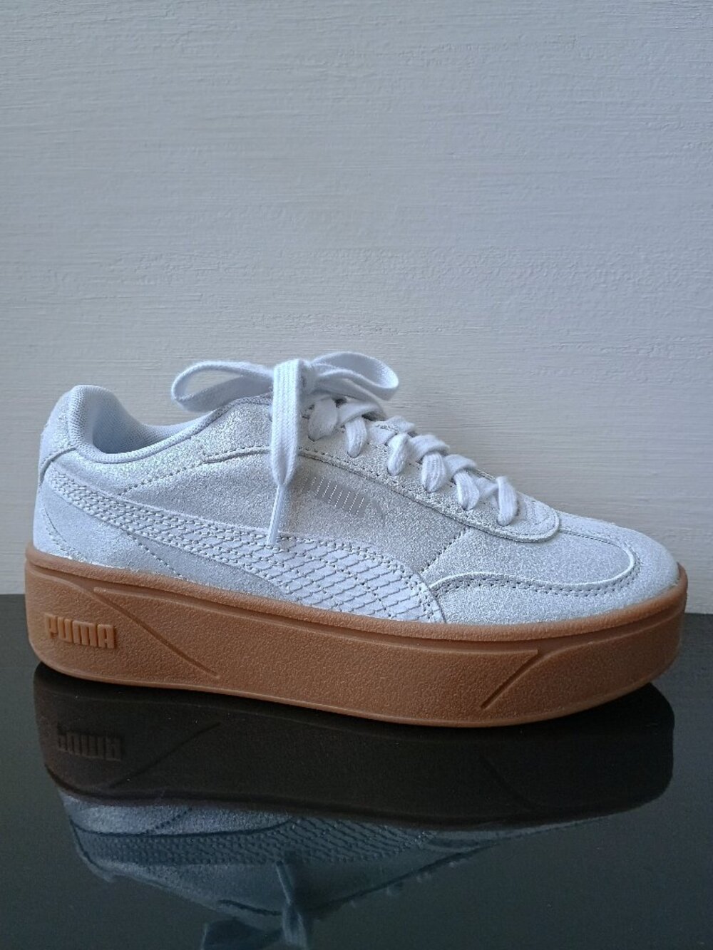 Puma Women Club Era II Leather Platform Sneaker in Nice Silver Mist/Puma Silver